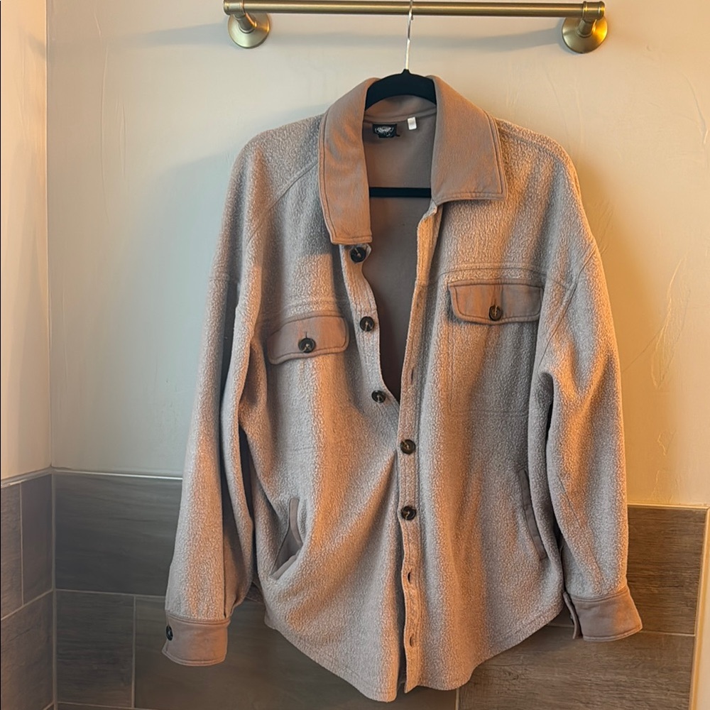 Cozy Button-Up Fleece Jacket
